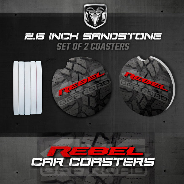 Car Coasters, Ram Rebel Car Coasters, Ram Rebel Sandstone Car Coasters, Ram Rebel Accessories