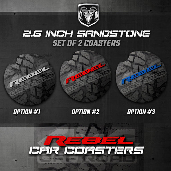 Car Coasters, Ram Rebel Car Coasters, Ram Rebel Sandstone Car Coasters, Ram Rebel Accessories