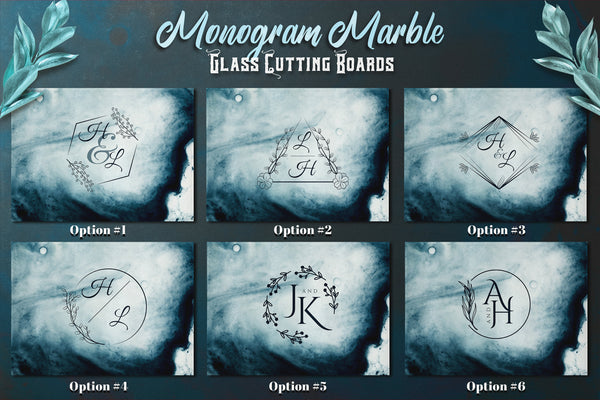 Ocean Marble Personalized Glass Cutting Board, Personalized Cutting Board for Bar, Kitchen Decor, Housewarming Gift, Glass Cutting Board
