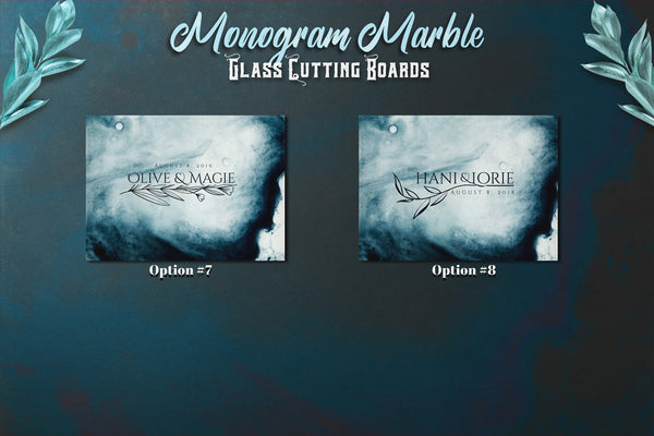 Ocean Marble Personalized Glass Cutting Board, Personalized Cutting Board for Bar, Kitchen Decor, Housewarming Gift, Glass Cutting Board