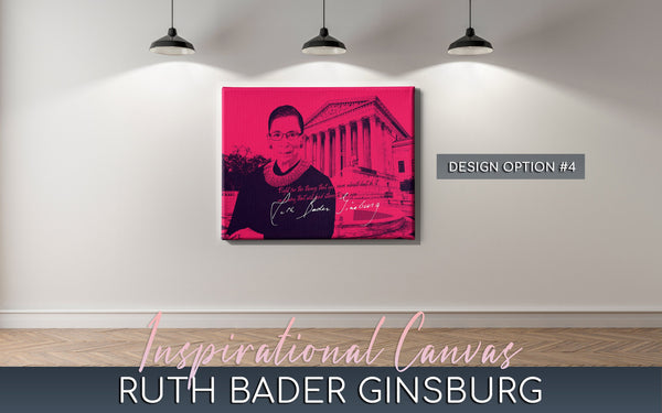 Ruth Bader Ginsberg Canvas Wall Art, Ruth Bader Ginsberg Gifts, Ruth Bader Ginsberg Canvas Print Framed & Ready to Hang