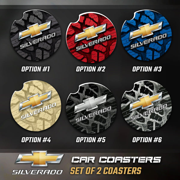 Chevy Silverado Car Coasters, Chevy Silverado Accessories, Chevy Silverado Car Coaster