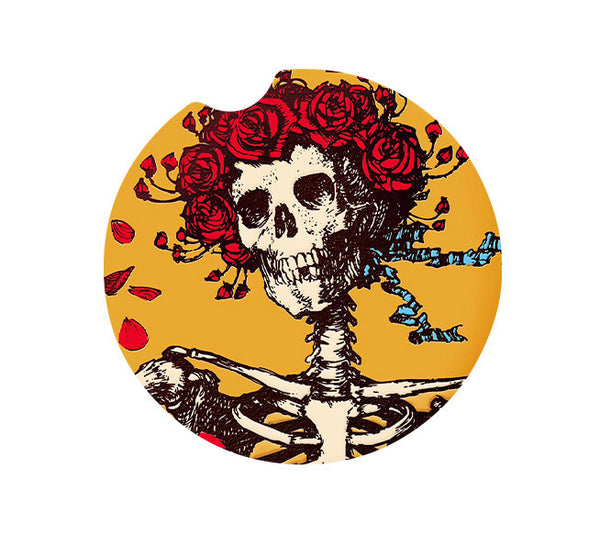Grateful Dead Car Accessories, Grateful Dead Car Coasters, Grateful Dead Car Coaster, Grateful Dead Gifts, Grateful Dead Accessories