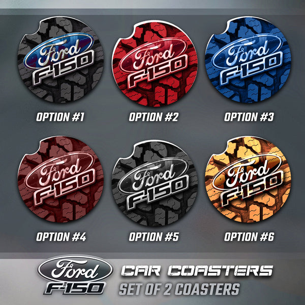 Ford F150 Car Coasters, F150 Car Coasters, Ford F150 Sandstone Car Coasters, Ford F150 Accessories