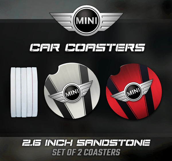 Mini Cooper Car Coasters, Mini Cooper Accessories, Mini Cooper Car Coaster