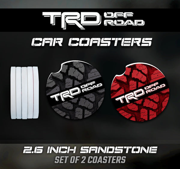 Toyota TRD Car Coasters, Toyota TRD Car Coasters, Toyota TRD Accessories, Toyota Car Coaster