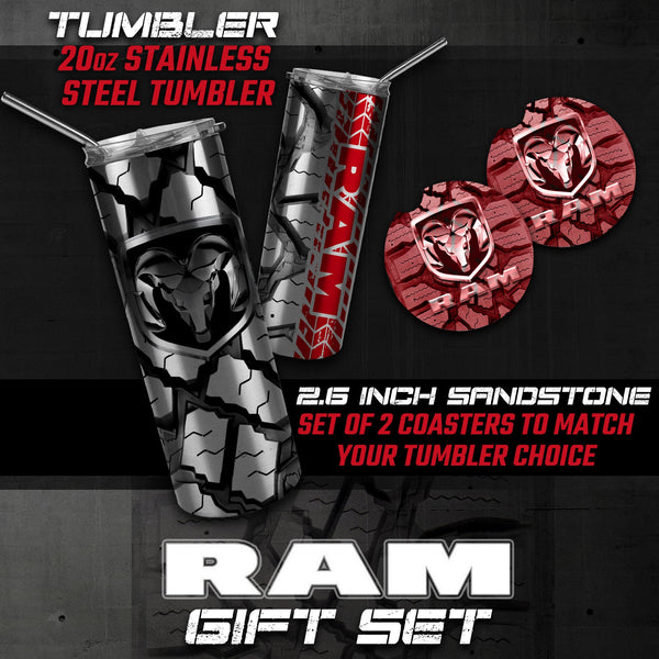 Ram Tumbler, Ram Car Coasters, Ram Gifts, Ram Accessories