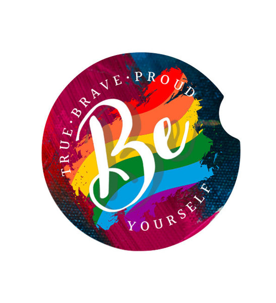 Be You Car Coasters, LGBT Car Coasters, LGBT Accessories, LGBT Gifts