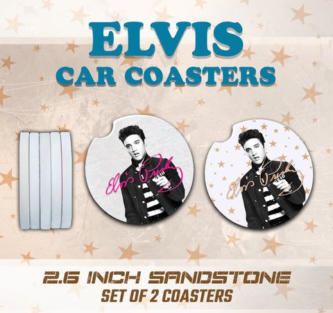 Elvis Car Coasters, Elvis Accessories, Elvis Car Coaster, Elvis Gifts