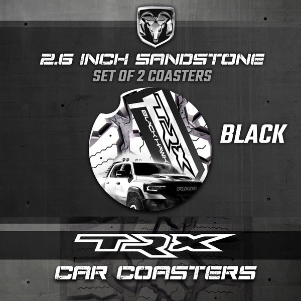 TRX Car Coasters, Ram 1500 Car Coasters, TRX Sandstone Car Coasters, Ram Accessories