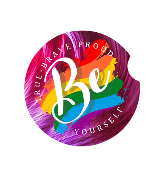 Be You Car Coasters, LGBT Car Coasters, LGBT Accessories, LGBT Gifts
