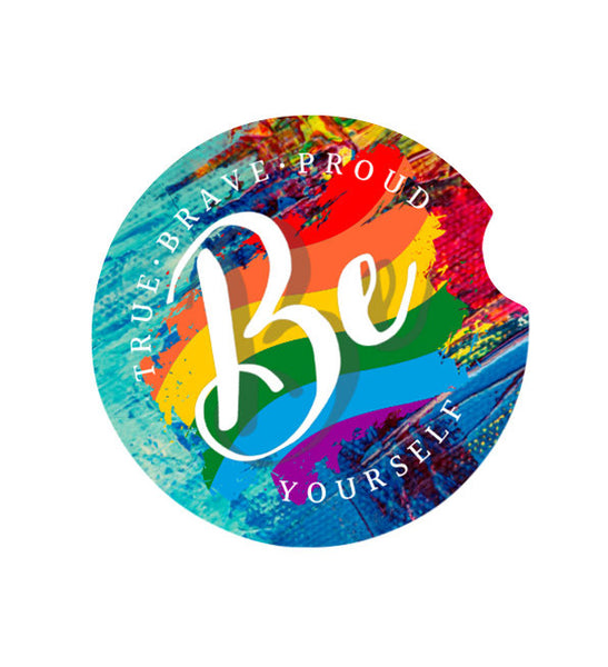 Be You Car Coasters, LGBT Car Coasters, LGBT Accessories, LGBT Gifts