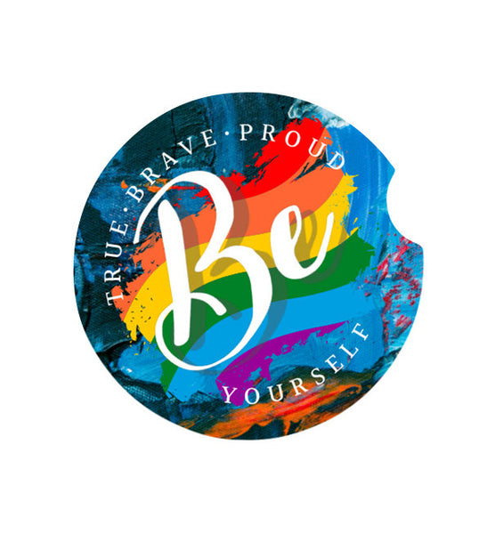 Be You Car Coasters, LGBT Car Coasters, LGBT Accessories, LGBT Gifts