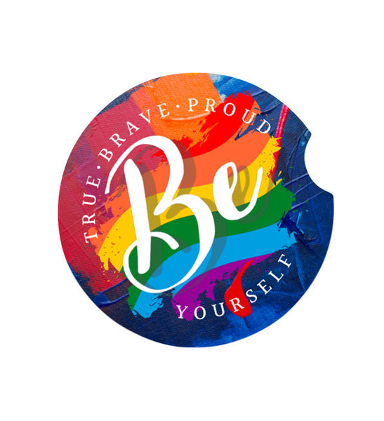 Be You Car Coasters, LGBT Car Coasters, LGBT Accessories, LGBT Gifts