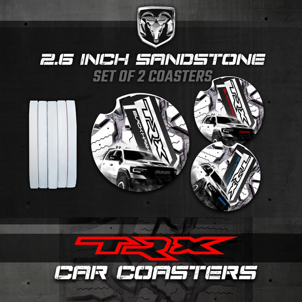 TRX Car Coasters, Ram 1500 Car Coasters, TRX Sandstone Car Coasters, Ram Accessories