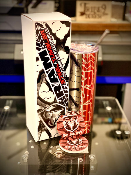 Ram Tumbler, Ram Car Coasters, Ram Gifts, Ram Accessories