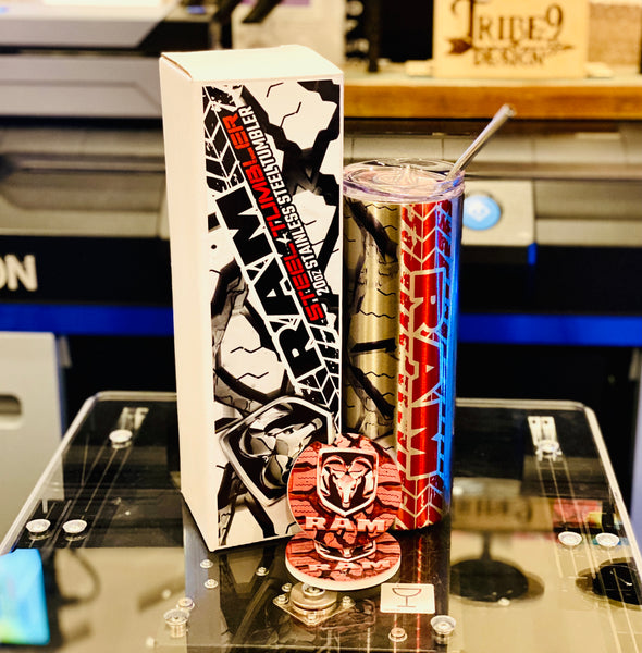 Ram Tumbler, Ram Car Coasters, Ram Gifts, Ram Accessories