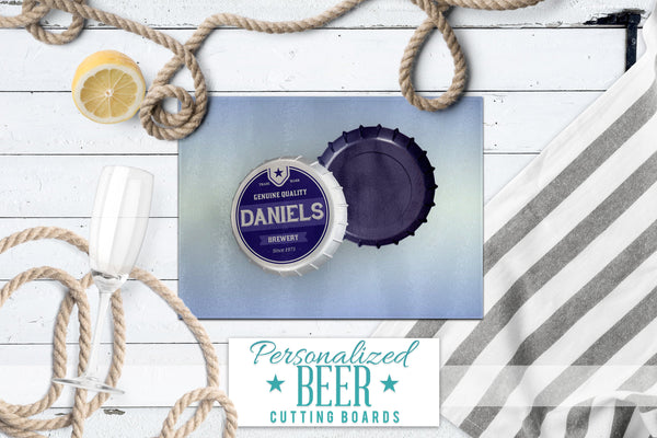 Personalized Cutting Board for Bar, Kitchen Decor, Housewarming Gift, Glass Cutting Board