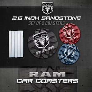 Car Coasters, Ram 1500 Car Coasters, Ram Sandstone Car Coasters, Ram Accessories