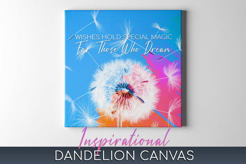 Dandelion Canvas Wall Art, Wall Art canvas Dandelion, Dandelion Wall Decor, Dandelion Canvas Print Framed & Ready to Hang