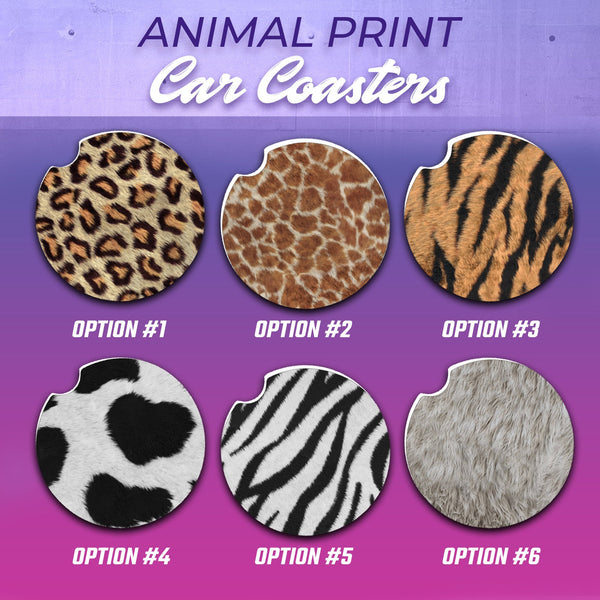 Cheetah Car Coasters, Cheetah Car Coaster, Lion Car Coasters, Cow Car Coasters, Giraffe Car Coasters, Zebra Car Coasters