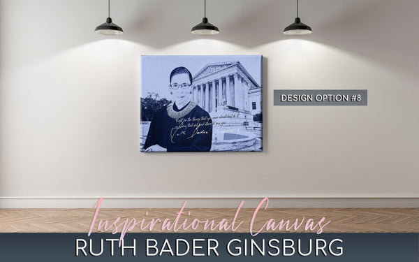 Ruth Bader Ginsberg Canvas Wall Art, Ruth Bader Ginsberg Gifts, Ruth Bader Ginsberg Canvas Print Framed & Ready to Hang