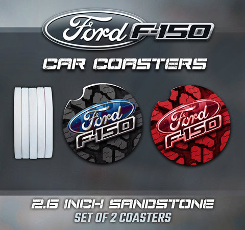 Ford F150 Car Coasters, F150 Car Coasters, Ford F150 Sandstone Car Coasters, Ford F150 Accessories
