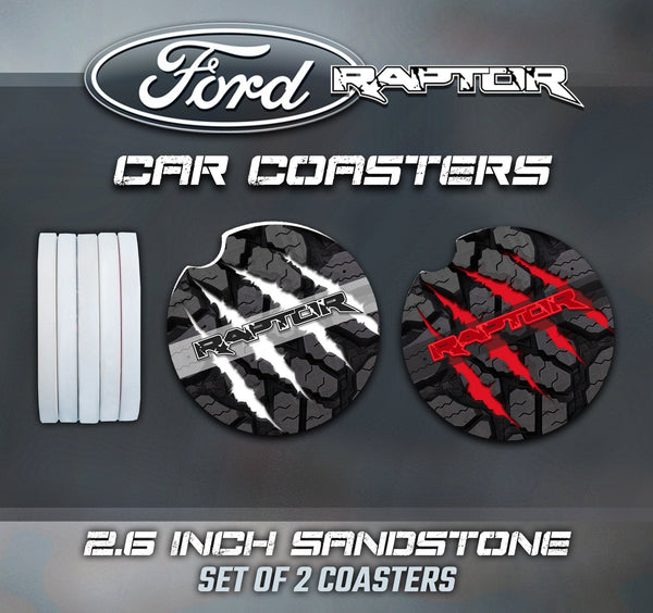Ford Raptor Car Coasters, F150 Raptor Car Coasters, Ford Raptor Accessories, Raptor Accessories