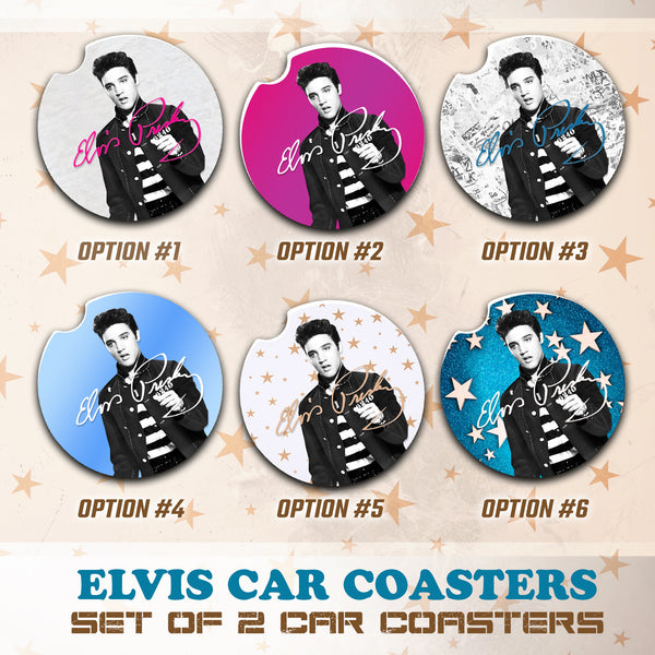 Elvis Car Coasters, Elvis Accessories, Elvis Car Coaster, Elvis Gifts