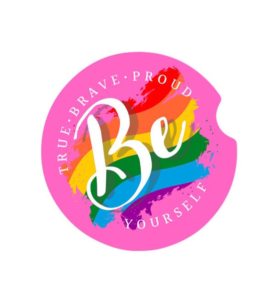 Be You Car Coasters, LGBT Car Coasters, LGBT Accessories, LGBT Gifts
