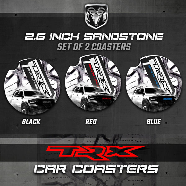 TRX Car Coasters, Ram 1500 Car Coasters, TRX Sandstone Car Coasters, Ram Accessories