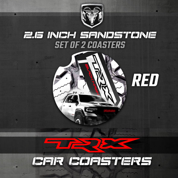 TRX Car Coasters, Ram 1500 Car Coasters, TRX Sandstone Car Coasters, Ram Accessories