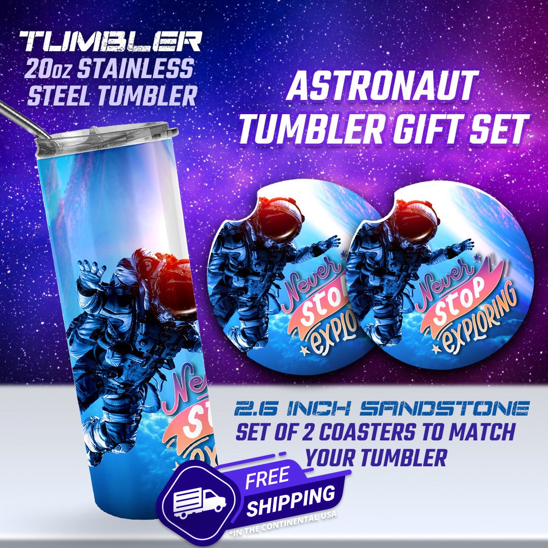 Astronaut Tumbler, Astronaut Gifts, Astronaut Car Coasters